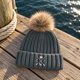 CT Faux Fur Pom Beanie