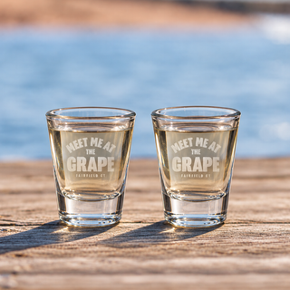 The Seagrape Shot Glass X The 203 Fairfield University Gifts Fairfield Beach 