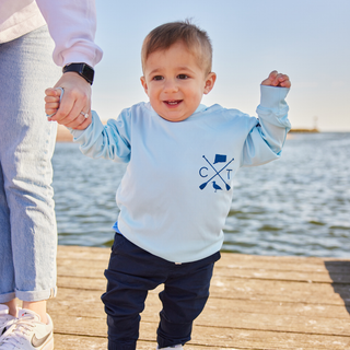 Kids Blue Hooded UPF Sun Shirt