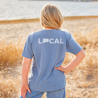 Youth Vintage Washed CT Local Tee Blue