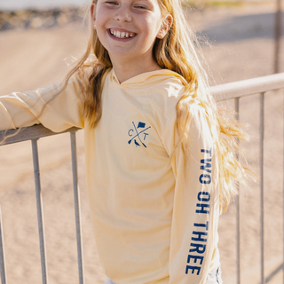 Kids Yellow Hooded UPF Sun Shirt