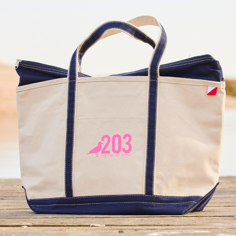XL Boater Tote Canvas Beach Bag